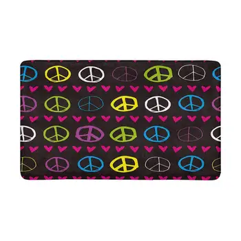 Fun Cute Peace Sign & Hearts Neon Colour Palette Anti-Slip Door Mat Home Decor, Personalized Indoor Entrance Doormat
Fun Cute Peace Sign & Hearts Neon Colour Palette Anti-Slip Door Mat Home Decor, Personalized Indoor Entrance Doormat
