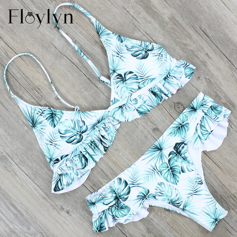 Floylyn Green Leaf Brazilian Bikin Women Ruffle Bathing Suits Weeds Frilly Swimsuit Sexy Two Pieces Swimming Suits Beachwear
Floylyn Green Leaf Brazilian Bikin Women Ruffle Bathing Suits Weeds Frilly Swimsuit Sexy Two Pieces Swimming Suits Beachwear