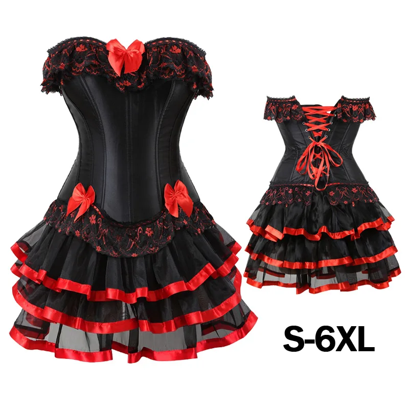 Sexy Red Steampunk Corsets and Bustiers Gothic Lace Corset Dress Club Costume Plus Size Tutu Mini skirt S-6XL
Sexy Red Steampunk Corsets and Bustiers Gothic Lace Corset Dress Club Costume Plus Size Tutu Mini skirt S-6XL