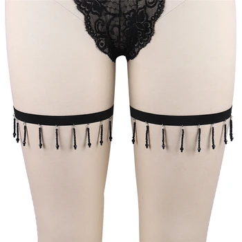 Womens Leg Garter Pair Pendant Bohemia Harajuku Garter Belt Black Strap Elastic Bodnage Thigh Harness Garter Rave Wear Underwear
Womens Leg Garter Pair Pendant Bohemia Harajuku Garter Belt Black Strap Elastic Bodnage Thigh Harness Garter Rave Wear Underwear