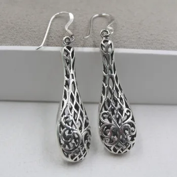 Elegant Sterling S925 Silver Earrings Holllow Raindrop For Women Ladies Girl 45*12mm Dangle Earrings Hook 2018 Hot Fashion
Elegant Sterling S925 Silver Earrings Holllow Raindrop For Women Ladies Girl 45*12mm Dangle Earrings Hook 2018 Hot Fashion