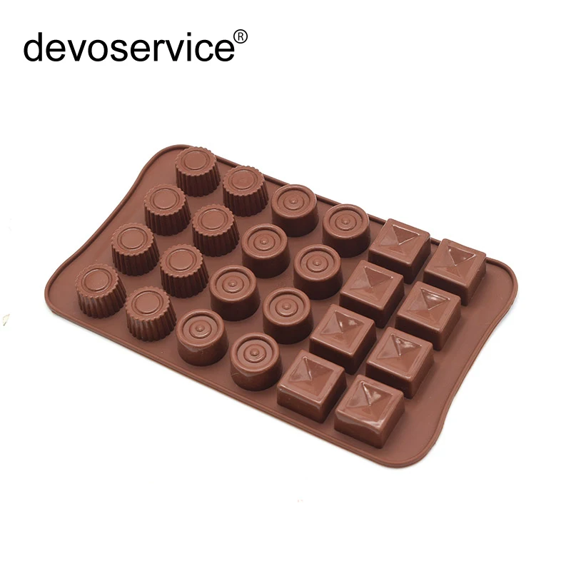 1Pcs Silicone Chocolat Mold Fondant Mold - 24 Holes Candy Shape Silicone Mold Soap Mold - Random Color - Cake Decorating
1Pcs Silicone Chocolat Mold Fondant Mold - 24 Holes Candy Shape Silicone Mold Soap Mold - Random Color - Cake Decorating