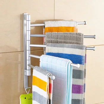 Multifunction Punch-free Space Aluminum Towel Rack Can Rotate Multi-pole Bathroom Towel Bar Hardware Hanging Rack
Multifunction Punch-free Space Aluminum Towel Rack Can Rotate Multi-pole Bathroom Towel Bar Hardware Hanging Rack