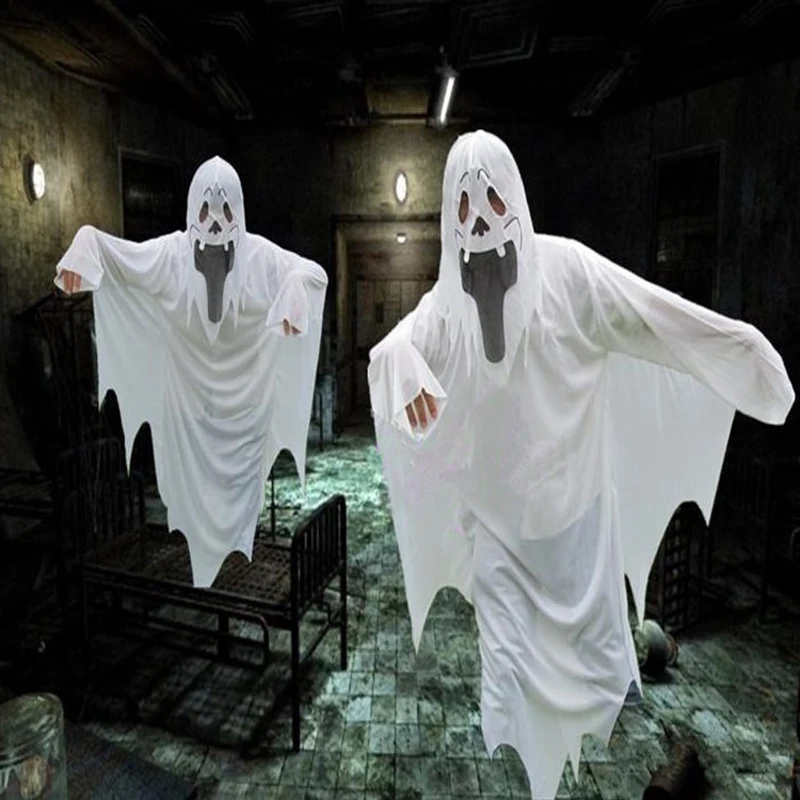 1SET Fancy Halloween Costume Scary White Ghost Costume Adult / Children Clothing Hooded Robe Cosplay Devil Parenthood Clothes
1SET Fancy Halloween Costume Scary White Ghost Costume Adult / Children Clothing Hooded Robe Cosplay Devil Parenthood Clothes