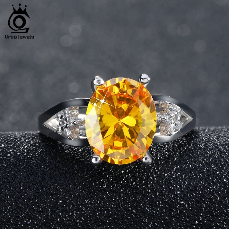 ORSA JEWELS Female Engagement Rings 4 Carat AAA Yellow Zirconia Prong Setting Solitaire Ring Suitable For Various Occasions OR56
ORSA JEWELS Female Engagement Rings 4 Carat AAA Yellow Zirconia Prong Setting Solitaire Ring Suitable For Various Occasions OR56