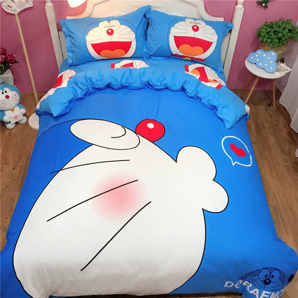 Fashion Cartoon cat 3d Home Bedding Set Doraemon Printed Kids Bedroom Cotton Bed Linen 4pcs Duvet Cover Bed Sheet Pillowcases
Fashion Cartoon cat 3d Home Bedding Set Doraemon Printed Kids Bedroom Cotton Bed Linen 4pcs Duvet Cover Bed Sheet Pillowcases