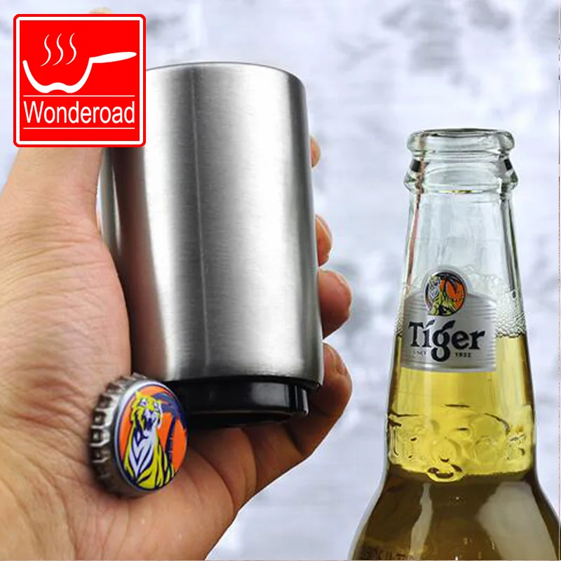 Stainless Steel Automatic Magnetic Bottle Opener Beer Soda Cap Wine Lid Kitchen Gadget Bar Tools Accessory
Stainless Steel Automatic Magnetic Bottle Opener Beer Soda Cap Wine Lid Kitchen Gadget Bar Tools Accessory