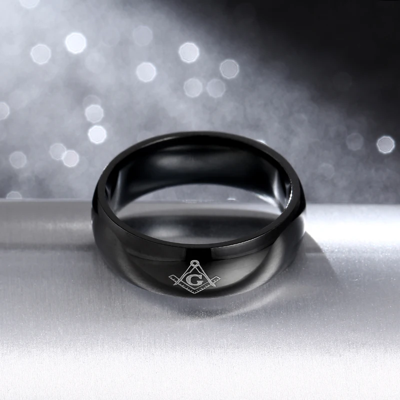 6mm Freemasons Ring Masonic Black Rings For Men Women Gold Silver Black 316L Stainless Steel Charms Jewelry
6mm Freemasons Ring Masonic Black Rings For Men Women Gold Silver Black 316L Stainless Steel Charms Jewelry