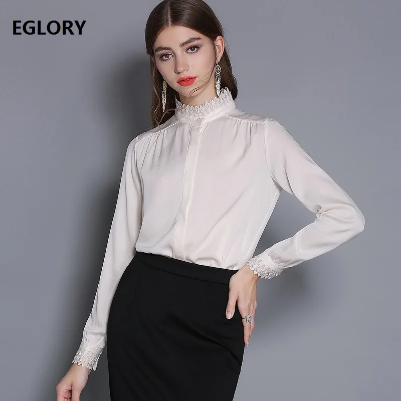High Quality Brand Blouse Shirt 2019 Spring Summer Office Work Blouse for Women Ruffled Collar Green Apricot Blouse Female Shirt
High Quality Brand Blouse Shirt 2019 Spring Summer Office Work Blouse for Women Ruffled Collar Green Apricot Blouse Female Shirt