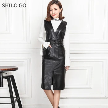 SHILO GO Leather Dress Summer Spring Fashion sheepskin genuine leather Dress V Neck sleeve office lady OL belt pencil dress
SHILO GO Leather Dress Summer Spring Fashion sheepskin genuine leather Dress V Neck sleeve office lady OL belt pencil dress