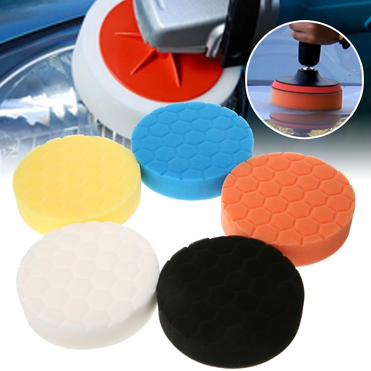 5pcs 5'' Buffing Sponge Car Polishing Pad Kit Set For Car Polisher Machine Buffer Drill Auto Glass Polishing Kit High Quality
5pcs 5'' Buffing Sponge Car Polishing Pad Kit Set For Car Polisher Machine Buffer Drill Auto Glass Polishing Kit High Quality