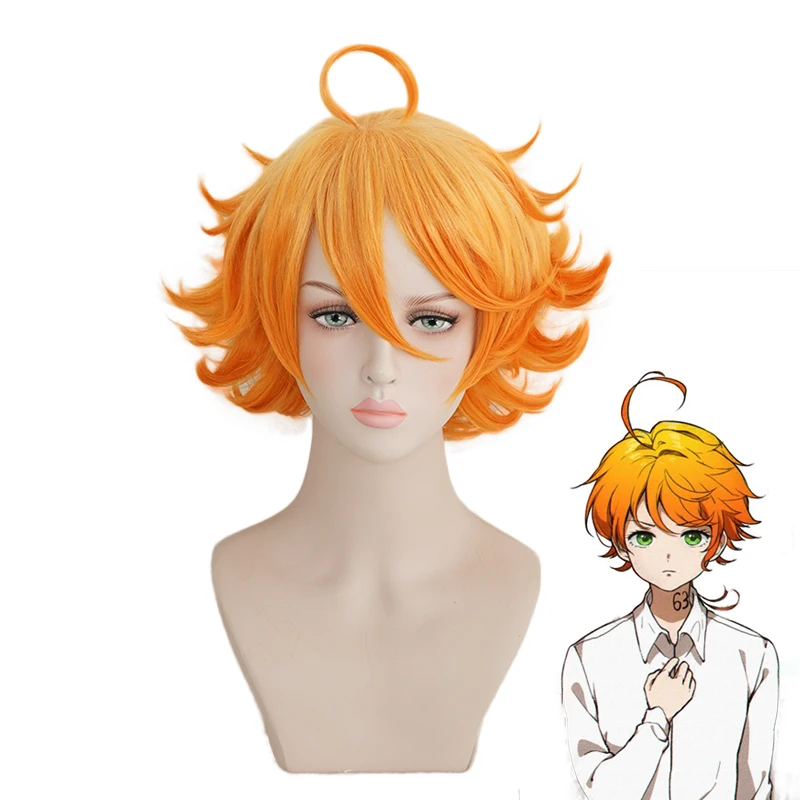 The Promised Neverland Emma Orange Short Wig Cosplay Costume Yakusoku no Neverland Heat Resistant Synthetic Hair Role Play Wigs 
The Promised Neverland Emma Orange Short Wig Cosplay Costume Yakusoku no Neverland Heat Resistant Synthetic Hair Role Play Wigs