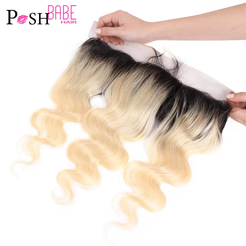 Two Tone Dark Roots with 613 Frontal 8 - 24 inch Human Hair Extensions Brazilian Body Wave Ombre Blonde Frontal Free Middle Part
Two Tone Dark Roots with 613 Frontal 8 - 24 inch Human Hair Extensions Brazilian Body Wave Ombre Blonde Frontal Free Middle Part