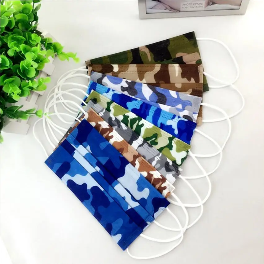100pc Camouflage printing disposable mouth mask Adaults Women Men Mask anti-dust mouth mask Windproof Mouth-muffle Flu Face mask
100pc Camouflage printing disposable mouth mask Adaults Women Men Mask anti-dust mouth mask Windproof Mouth-muffle Flu Face mask