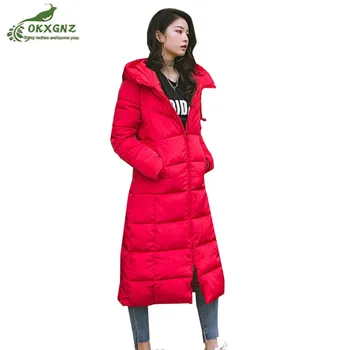 Large size women's padded coat 2020 new over the knee Slim winter down cotton coat Female Korean long warm cotton jacket Parkas
Large size women's padded coat 2020 new over the knee Slim winter down cotton coat Female Korean long warm cotton jacket Parkas