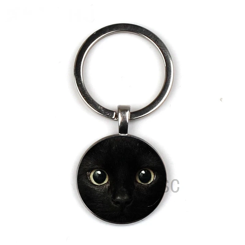 Black cat collar for pet lovers keychain cat with two ears crystal jewelry girl convex round gift for your private custom
Black cat collar for pet lovers keychain cat with two ears crystal jewelry girl convex round gift for your private custom