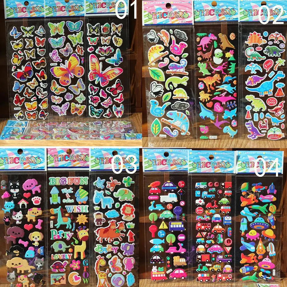 10 Sheets/lot 3D Cartoon Cute Animals Zoo 3D Stickers Children girls boys PVC Stickers Bubble Stickers Fashion Brand Kids Toys
10 Sheets/lot 3D Cartoon Cute Animals Zoo 3D Stickers Children girls boys PVC Stickers Bubble Stickers Fashion Brand Kids Toys