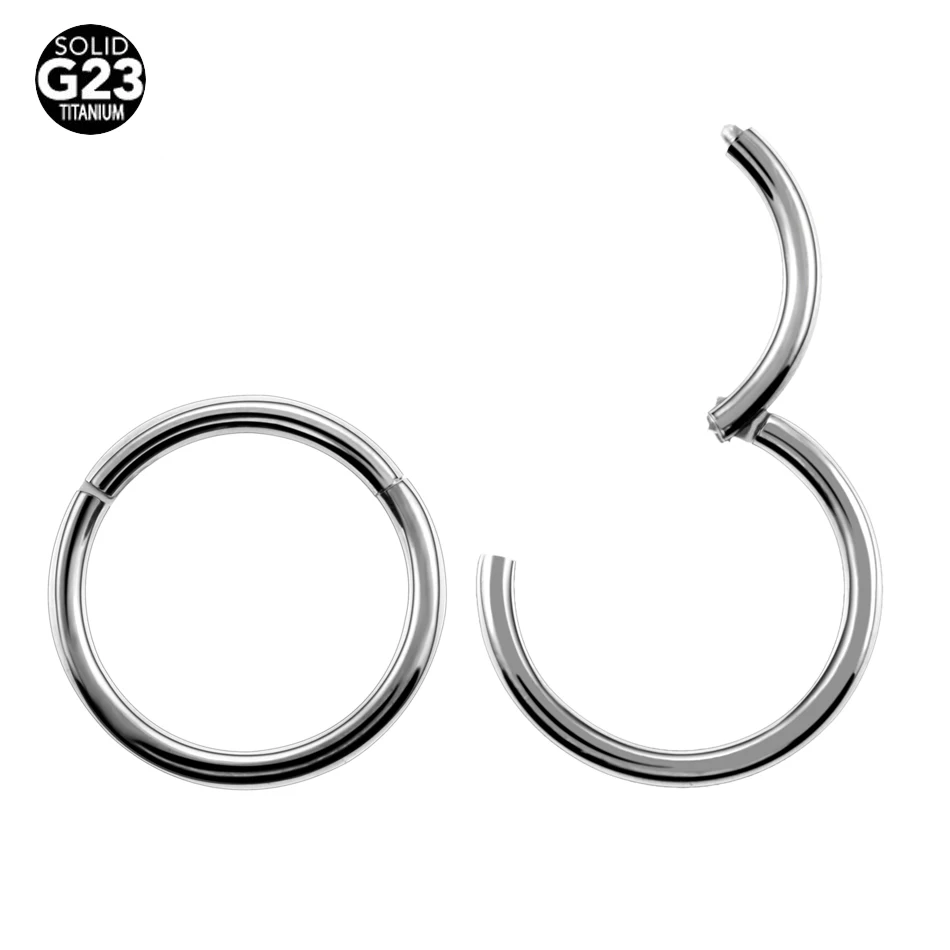 1PC G23 Titanium Silver Nose Rings Septum Piercing Clicker Nose Hoops Piercings Hinged Segment Rings Helix Piercing Body Jewelry
1PC G23 Titanium Silver Nose Rings Septum Piercing Clicker Nose Hoops Piercings Hinged Segment Rings Helix Piercing Body Jewelry