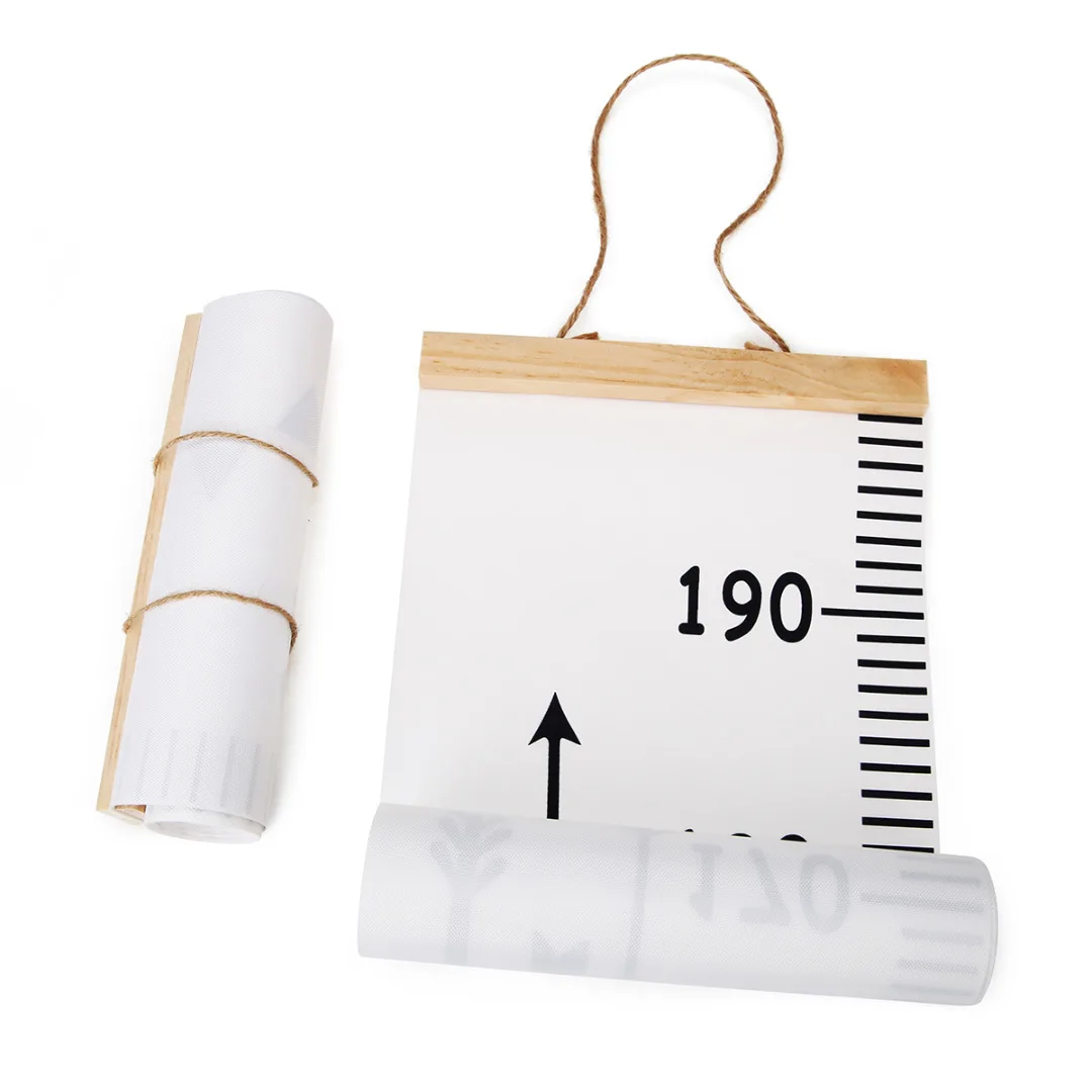 Wooden Wall Hanging Baby Child Kids Growth Chart Height Measure Ruler Wall Sticker for Kids Children Room Home Decoration