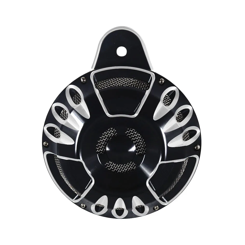 Motorcycle Horn Cover CNC Black/Chrome Beveled Aluminum For Harley FLT Touring Big Twin 1991-2015 2016 2017
Motorcycle Horn Cover CNC Black/Chrome Beveled Aluminum For Harley FLT Touring Big Twin 1991-2015 2016 2017