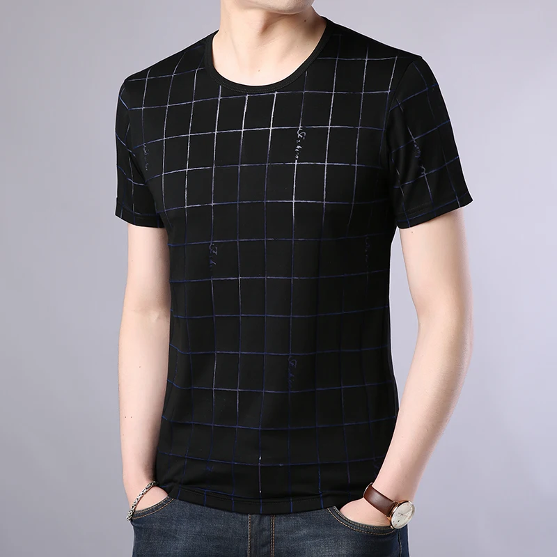 2019 New Fashion Brand Tshirt Men O Neck Plaid Summer Trends Streetwear Tops Korean Top Grade hort Sleeve Tee Men Clothing
2019 New Fashion Brand Tshirt Men O Neck Plaid Summer Trends Streetwear Tops Korean Top Grade hort Sleeve Tee Men Clothing