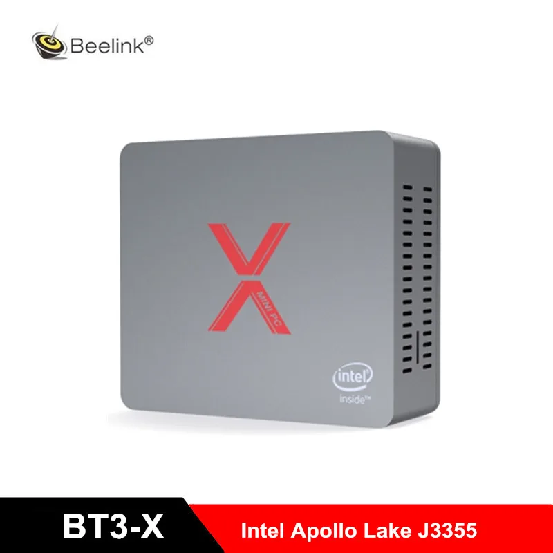 

Beelink BT3-X Mini PC Windows 10 Intel Apollo Lake J3355 Intel Graphics 500 4GB DDR4 64GB eMMC 2.4G+5.8G WiFi BT4.0 TV Box