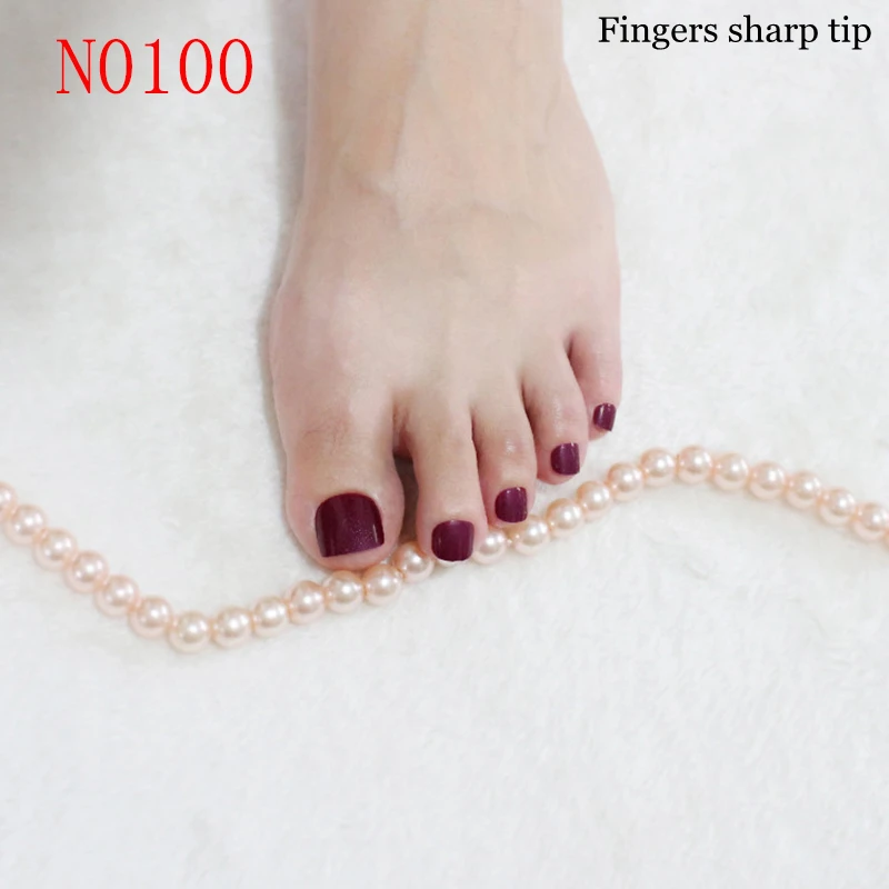 Acrylic fake nail dark brown short toenails,24 pce/set candy color pure color nail supplies
Acrylic fake nail dark brown short toenails,24 pce/set candy color pure color nail supplies