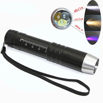 5W 3 LED White Yellow & UV 365nm Flashlight Pen Torch Lamp Light for Gem Amber Jade Money Identification
5W 3 LED White Yellow & UV 365nm Flashlight Pen Torch Lamp Light for Gem Amber Jade Money Identification