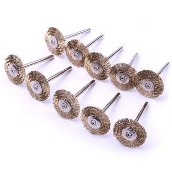10PCS 22mm Brass Wire Wheel Brushes Dremel Accessories For Grinder Rotary Tools 3mm Shank Mini Drill Polishing Descaling
10PCS 22mm Brass Wire Wheel Brushes Dremel Accessories For Grinder Rotary Tools 3mm Shank Mini Drill Polishing Descaling