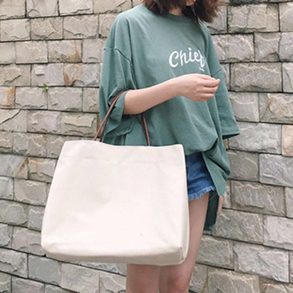 New Canvas Women Bag Large Capacity Storage Bags Simple Fashion Handbag Shoulder Packs Casual Ladies Totes Shopping Handbags
New Canvas Women Bag Large Capacity Storage Bags Simple Fashion Handbag Shoulder Packs Casual Ladies Totes Shopping Handbags