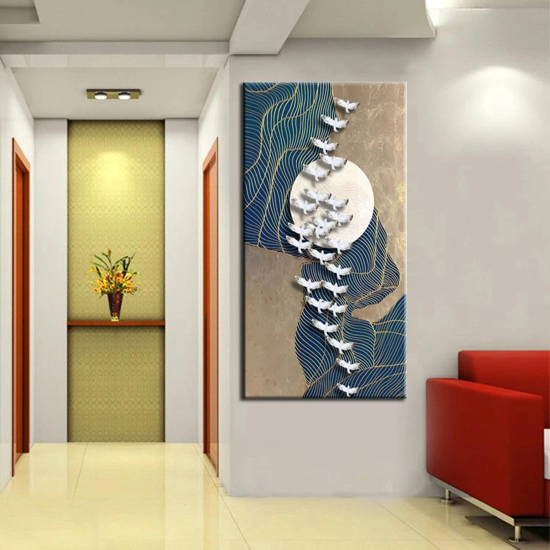Modern Abstract Wall Decoration Canvas Painting, Large Poster Prints on Canvas The Wild Geese Fly For Living Room Wall Art Decor
Modern Abstract Wall Decoration Canvas Painting, Large Poster Prints on Canvas The Wild Geese Fly For Living Room Wall Art Decor
