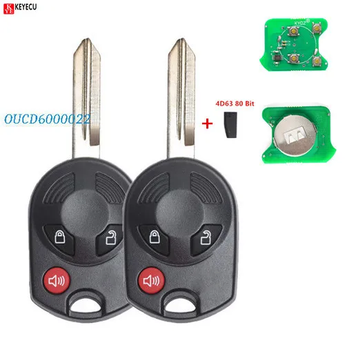Keyecu Remote Head Key Fob 433MHz 4D63 80 Bit for Ford Escape Fiesta Transit Connect 2011 2012 2013 2014 2015 2016 OUCD60022
Keyecu Remote Head Key Fob 433MHz 4D63 80 Bit for Ford Escape Fiesta Transit Connect 2011 2012 2013 2014 2015 2016 OUCD60022