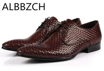 New genuine leather handmade weave shoes men derby dress shoes mens wedding shoes pointed toe lace cow leather zapatos de hombre
New genuine leather handmade weave shoes men derby dress shoes mens wedding shoes pointed toe lace cow leather zapatos de hombre