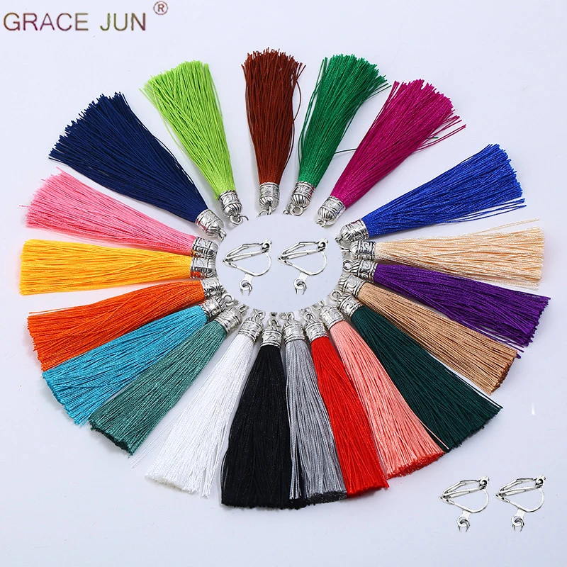 GRACE JUN Vintage Bohemia Ethnic Long Tassel Clip on Earrings Without Pierced for Women Party Cuff Earrings Ear Clip 19 Colors
GRACE JUN Vintage Bohemia Ethnic Long Tassel Clip on Earrings Without Pierced for Women Party Cuff Earrings Ear Clip 19 Colors