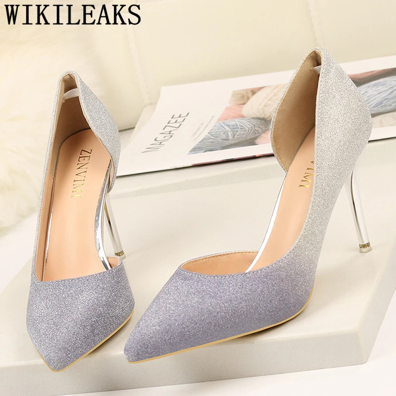 women brand pumps glitter heels party shoes pointed toe high heels elegant shoes wedding purple heels tacones mujer fenty beauty
women brand pumps glitter heels party shoes pointed toe high heels elegant shoes wedding purple heels tacones mujer fenty beauty