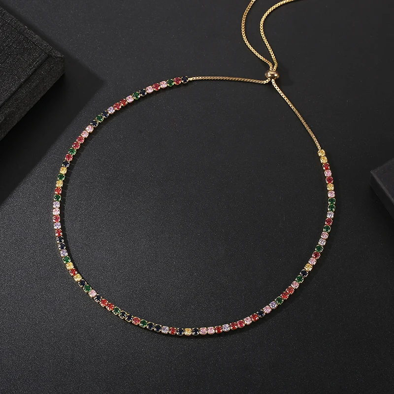 CARSINEL Brand Fashion Round 3mm Multicolor Cubic Zirconia Necklace for Women Long Box Chain Necklaces Jewelry Gifts NE0655
CARSINEL Brand Fashion Round 3mm Multicolor Cubic Zirconia Necklace for Women Long Box Chain Necklaces Jewelry Gifts NE0655