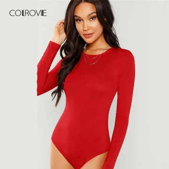 COLROVIE Red Solid Long Sleeve Winter Sexy Elegant Tee Bodysuit Women 2019 Spring Autumn Sweet Office Ladies T Shirt Bodysuits
COLROVIE Red Solid Long Sleeve Winter Sexy Elegant Tee Bodysuit Women 2019 Spring Autumn Sweet Office Ladies T Shirt Bodysuits