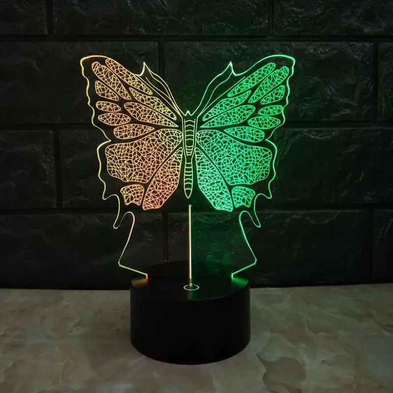 7 Color Butterfly Led desk lamp Creative 7 Color Touch Charging Stereo Table Lamps Birthday Gift 3d Visual Night Light
7 Color Butterfly Led desk lamp Creative 7 Color Touch Charging Stereo Table Lamps Birthday Gift 3d Visual Night Light