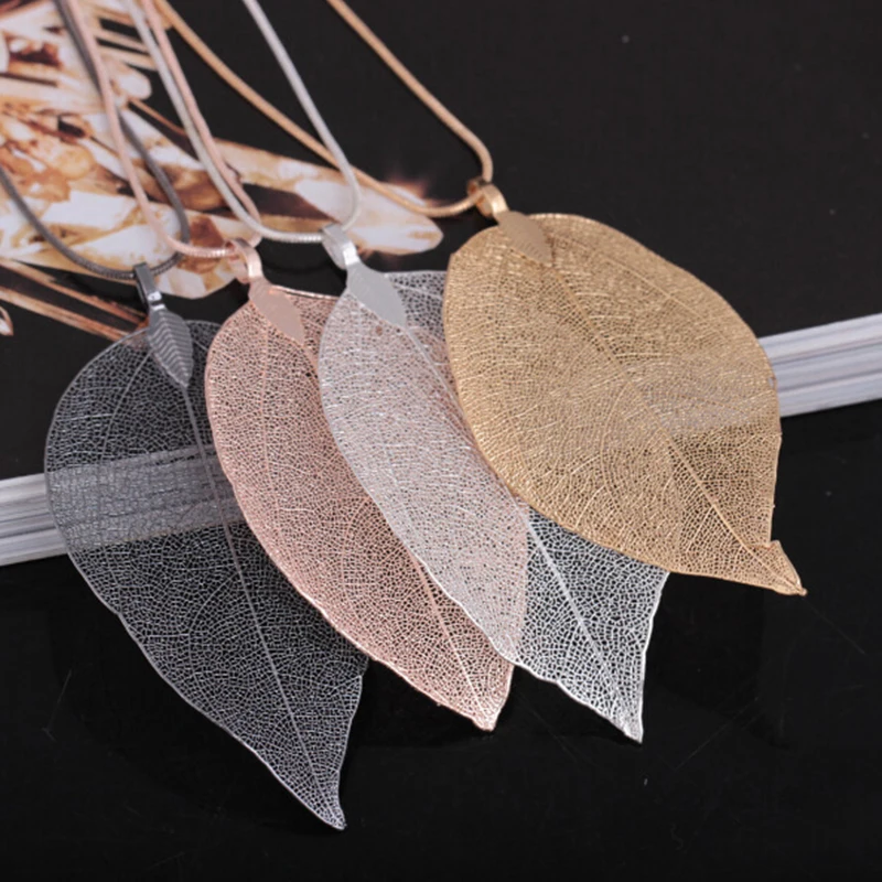 Fashion Jewelry Gold Color Leaf Pendant Necklace For Women Exquisite Long Necklace Korean Style Wholesale Sweater Chain Gift
Fashion Jewelry Gold Color Leaf Pendant Necklace For Women Exquisite Long Necklace Korean Style Wholesale Sweater Chain Gift