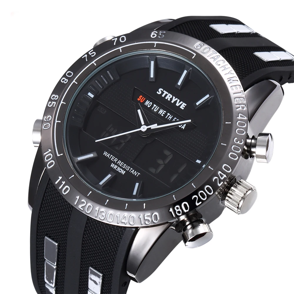 STRYVE 2019 New Metal Sport Watch for Man Week Alarm LED Back Light Digital Quartz Boy Waterproof Black Male Watch Gift
STRYVE 2019 New Metal Sport Watch for Man Week Alarm LED Back Light Digital Quartz Boy Waterproof Black Male Watch Gift
