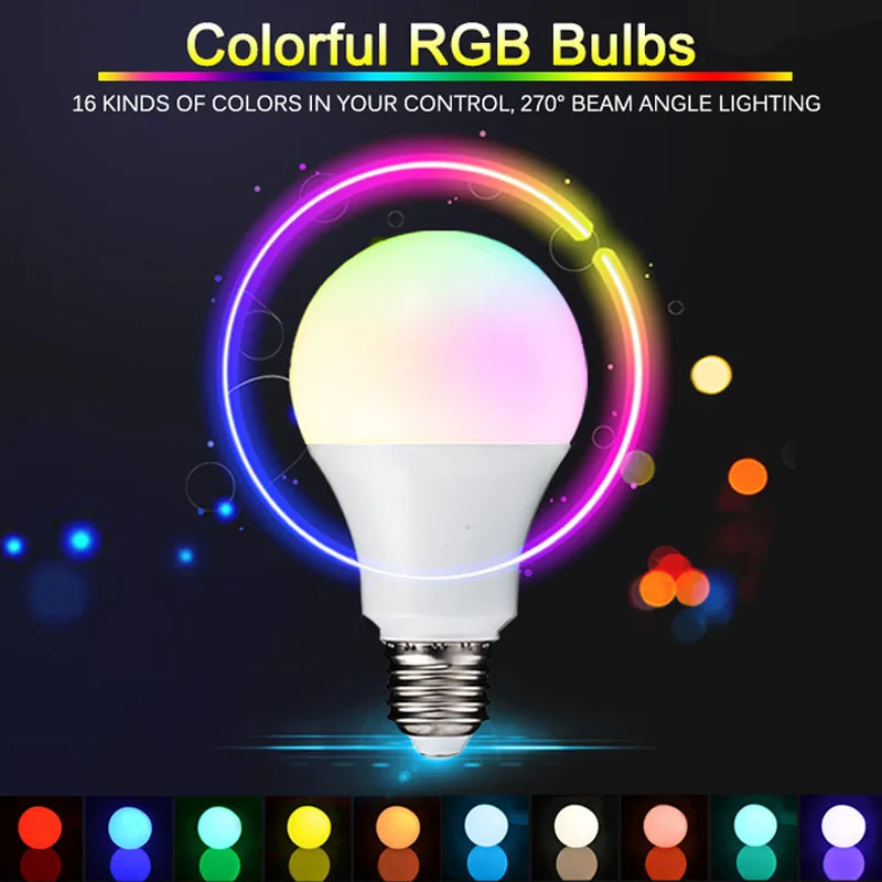 RGB E27 LED Bulb Light Bright Stage Lamp with Remote Control Led Lights for Home AC220V RGB +IR Remote Controller
RGB E27 LED Bulb Light Bright Stage Lamp with Remote Control Led Lights for Home AC220V RGB +IR Remote Controller