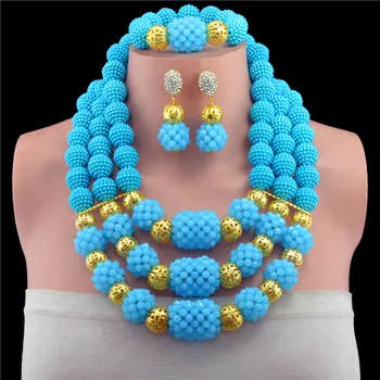 2017 New Nigerian Wedding Jewelry Sets Indian Bride Accessories Gold-color Ball Choker Necklace African Beads Jewelry Sets
2017 New Nigerian Wedding Jewelry Sets Indian Bride Accessories Gold-color Ball Choker Necklace African Beads Jewelry Sets