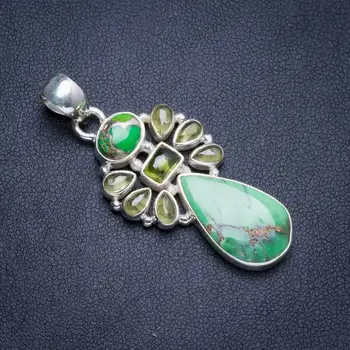Natural Turquoise and Prehnite Handmade Unique 925 Sterling Silver Pendant 1.75" Y5198
Natural Turquoise and Prehnite Handmade Unique 925 Sterling Silver Pendant 1.75" Y5198