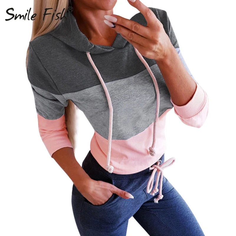 Autumn Shirts Long Sleeve Top Hooded Hoodies Pactchwork Casual Women Hoodie Thin Slim Basic Jumper harajuku Femme 2019 New GV714
Autumn Shirts Long Sleeve Top Hooded Hoodies Pactchwork Casual Women Hoodie Thin Slim Basic Jumper harajuku Femme 2019 New GV714