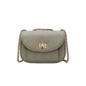 On the new rhombic chain bag 2019 new wave fashion wild solid color leather shoulder bag texture Messenger bag
On the new rhombic chain bag 2019 new wave fashion wild solid color leather shoulder bag texture Messenger bag