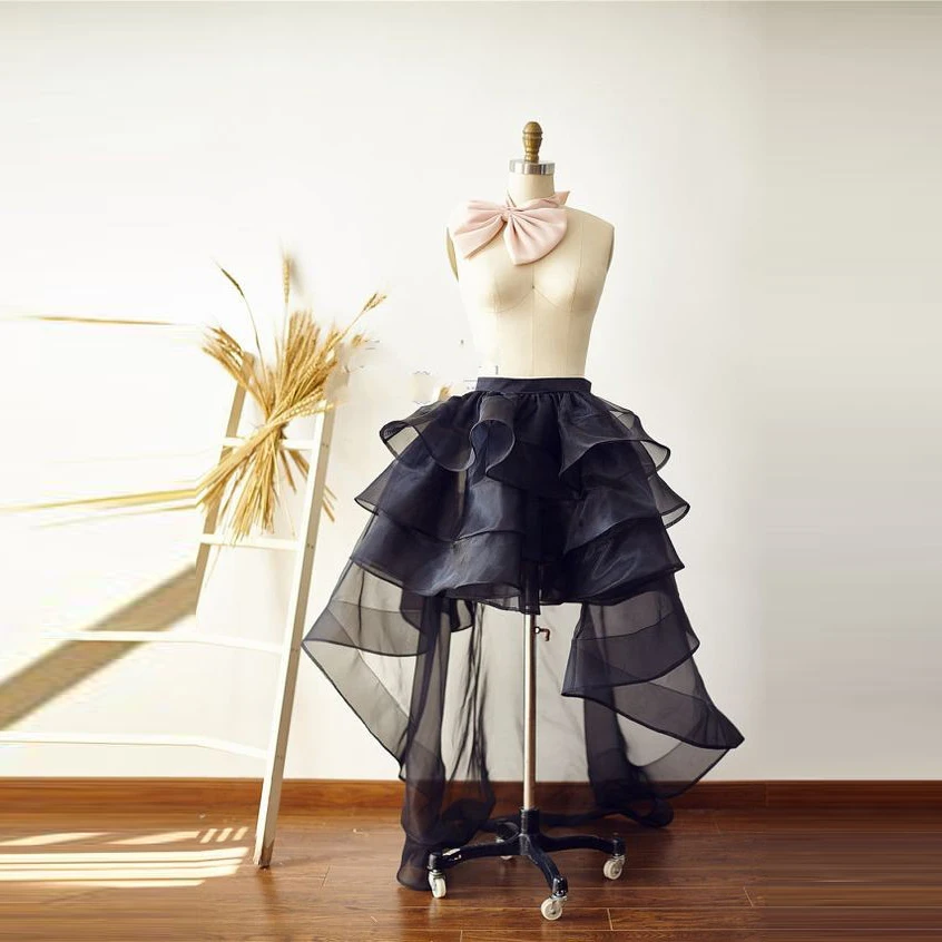 New Design High Low Organza Skirt Floor Length Long Maxi Skirt Custom Made Tiered Ruffles Puffy Transparent Black Skirts Women
New Design High Low Organza Skirt Floor Length Long Maxi Skirt Custom Made Tiered Ruffles Puffy Transparent Black Skirts Women