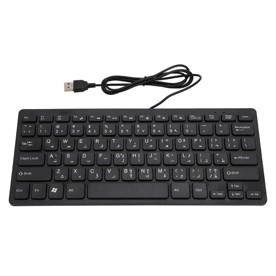 Wired Mini Portable Arabic Keyboard USB Interface for Desktop Computer Ultra-thin 78 Keys Suitable for Office and Games
Wired Mini Portable Arabic Keyboard USB Interface for Desktop Computer Ultra-thin 78 Keys Suitable for Office and Games