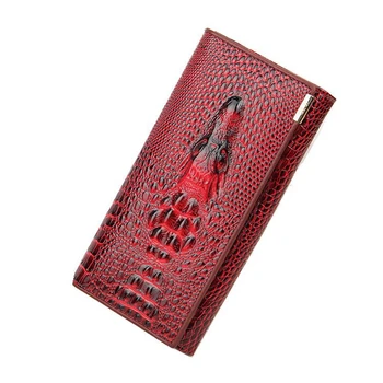 Genuine Leather Women Wallet crocodile head cowhide wallet fashion ladies wallet 3D long section designer trend woman wallet
Genuine Leather Women Wallet crocodile head cowhide wallet fashion ladies wallet 3D long section designer trend woman wallet
