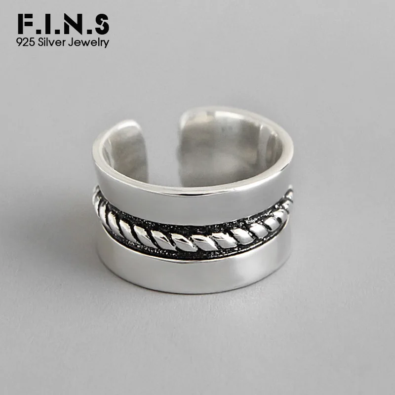 F.I.N.S 2019 Newest 925 Sterling Silver Rings for Women Opening Wide Twist Rope INS Style Finger Ring Female Fine Jewelry
F.I.N.S 2019 Newest 925 Sterling Silver Rings for Women Opening Wide Twist Rope INS Style Finger Ring Female Fine Jewelry