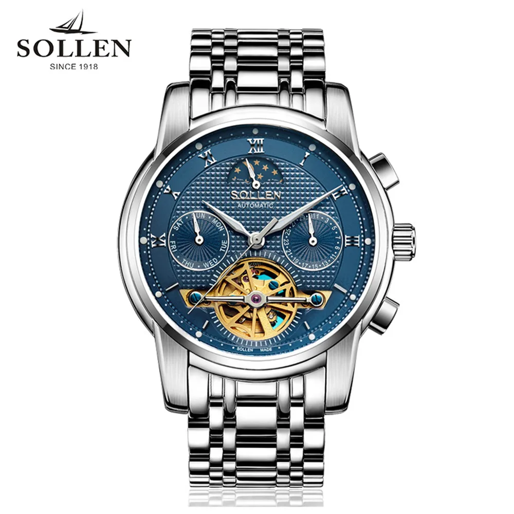 SOLLEN 2017 High Quality Men Watches Top Brand Luxury Skeleton Mechanical Watch Clock Men Gold Watches Men Wristwatch Montre
SOLLEN 2017 High Quality Men Watches Top Brand Luxury Skeleton Mechanical Watch Clock Men Gold Watches Men Wristwatch Montre